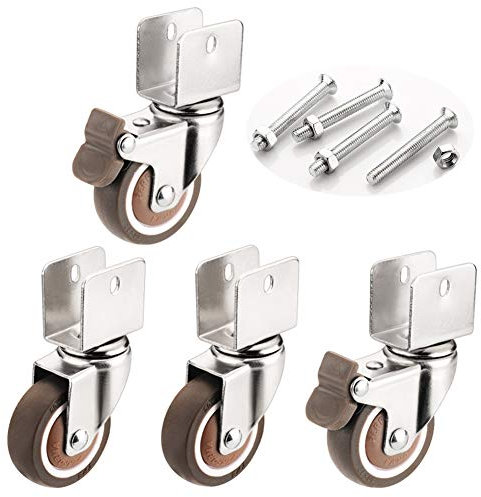 Geovne Schwenkrollen,Möbelrollen,Gummirollen mit Staubschutz,18mm/20mm/22mm/25mm,für Möbel,Stuhl Räder,Ersatz Trolley