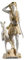 Göttin Artemis Diana Griechische Statue Natur Mond Goldton Alabaster 22,5 cm