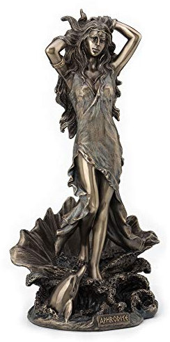 Veronese Design Statue Aphrodite Rising from The Sea Griechische römische Göttin Antik-Bronze-Finish, 29 cm