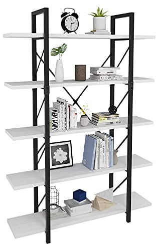 YITAHOME Bücherregal mit 5 Etagen, Freistehendes Regal 180 x 30 x 120 cm, Standregal Dekorative Aufbewahrungsregale im Schlafzimmer/Wohnzimmer/Heimbüro, Bücherhalter-Organizer