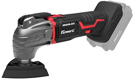 YARD FORCE PowerG Multitool PT200401 (ohne Akku) Spannung 20V, mit bürstenlosem Motor, Leerlaufdrehzahl 5000-18000 U/min, Soft-Grip Oberfläche für sicheren Halt, Schwarz