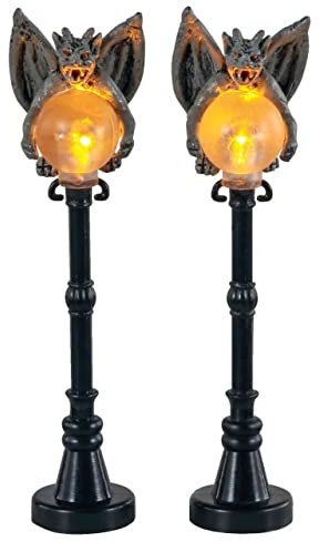 Lemax - Gargoyle Lamp Post, Set Of 2, B/o (4.5v)