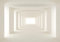 wandmotiv24 Fototapete weißer Tunnel 3D Optik, XL 350 x 245 cm - 7 Teile, Wanddeko, Wandbild, Wandtapete, Architektur weiß Licht M6701
