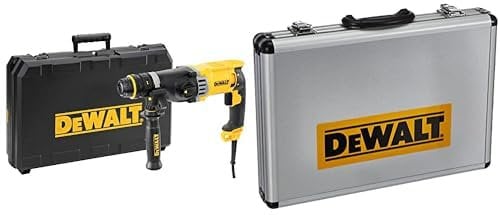 DEWALT D25144K-QS Tassellatore SDS-Plus, 3 Modalita , Doppio Mandrino Attacco Rapido & DT9679 Set di punte per scalpello e trapano, 15 pezzi SDS-plus, 4 scalpelli piatti