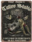 Dreacoss Tattoo-Studio-Blechschilder, Totenkopf-Tattoo-Wandkunst, I Get Paid to Penetrate in All Positions, Vintage-Poster, Metallschild, lustig, Küche, Retro, Salon, Garage, Geschenke für Mama,