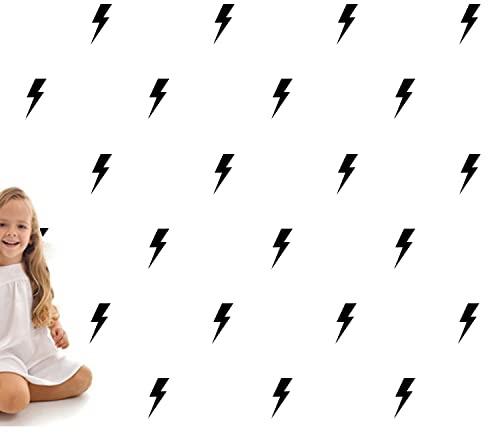 Black Lightning Bolt Wandaufkleber