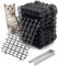 Jetcloud Lot de 12 tapis anti-griffures pour chat avec 6 pointes en plastique - Tapis répulsif pour chat - Tapis anti-picots pour animal domestique - Intérieur et extérieur - Clôture de jardin