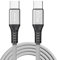 Charger Cable For Samsung Galaxy Tab S10 FE S10 FE+ S10 Ultra S10+ A9 A9+ S9 FE S9 S9+ S9 Ultra S9 FE S9 FE+ S8 S8+ S8 Ultra [1.5M, 60W] Nylon Braided USB C Charging Cable Lead Fast Cable (SILVER)