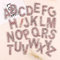 Glitzer-Strass-Alphabet-Buchstaben-Aufkleber, selbstklebend, ABC A-Z, Wort-Aufkleber für Bastelbedarf, Rosa, 26 Stück