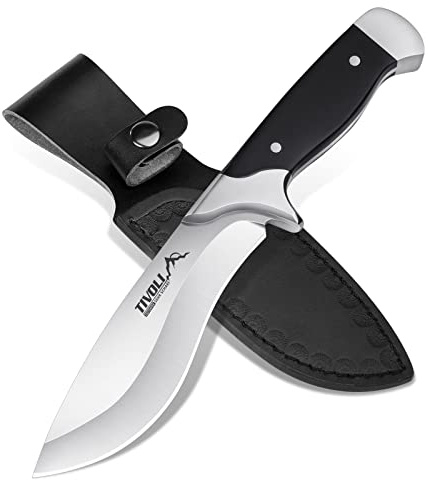 TIVOLI Outdoor Messer Feststehende Klinge Camping Messer, Gürtelmesser Full | Hochwertige Verarbeitung für Outdoor und Alltag; zuverlässige Handhabung; geeignet für Freizeit und Geschenkideen