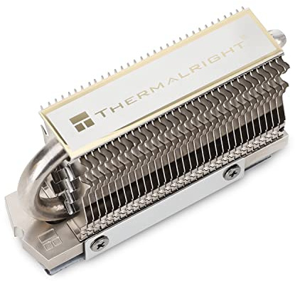 Thermalright HR-09 2280 SSD Heatsink, with Thermal Silicone Pad for M.2 SSD Hard Disk, Computer and PC, Contains a Heat Pipe, Double-Sided Heat Sinks, Reflow Soldering Process