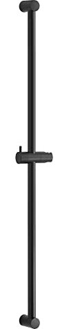 OFFO Duschstange Schwarz 100cm, Wandmontierte Duschstange, Verstellbarer Abstand 60 bis 100cm, Brausestange 100cm mit Handbrausenhalterung, Ersatz für Dusche