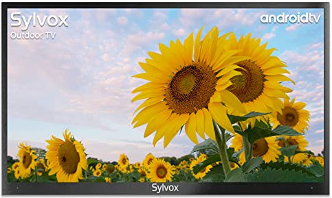 SYLVOX 65 Pulgadas TV al Aire Libre, 1000 nits, IP55 Resistente al Agua, Android TV Inteligente 4K UHD, HDR 10, Dolby Audio Televisión, Búsqueda por Voz, DTV&ATV, Chromecast, Deck Pro Series