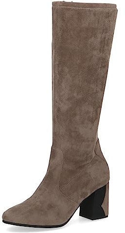 CAPRICE 9-25526-41, Stivaletti con tacco Donna, Marrone (Taupe Stretch), 37 EU