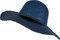 styleBREAKER Damen Strohhut Papierstroh mit luftigem Flechtmuster, breite ausgefranste Krempe, Sonnenhut, Schlapphut 04025033, Farbe:Dunkelblau
