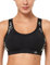 Yvette Damen Sport BH Starker Halt Große Größe Gekreuzt Rücken Gepolstert Fitness Lauf Joggen Yoga Bra,Black/Leopard Print,70C