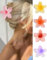 IOSPKKIO® 4 uds. Pinzas para el cabello con flores, pinzas grandes para cabello grueso, pinzas para el cabello antideslizantes de sujeción fuerte para mujeres, pinzas con forma de flor hawaiana