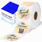 Joatuxul 2 Inch Round Thermal Sticker Labels, Self-Adhesive 2''×2'' Circle Direct Thermal Labels, Multi-Purpose thermal printer Labels for DIY Logo Design,Name Tag,QR Code, 500 Labels/1 Roll, colorful