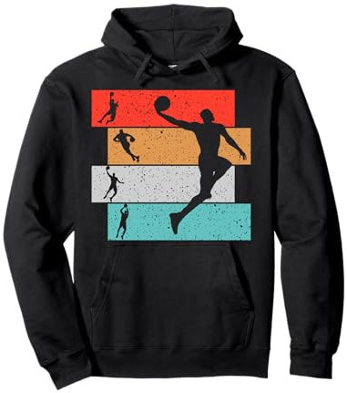 Basket Pallacanestro Ragazzo Bambino Uomo Felpa con Cappuccio