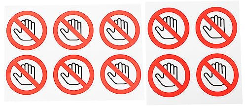 ULTECHNOVO 10 Stück Sicherheits-warnschild-aufkleber „nicht Berühren“ Vinyl-aufkleber Für Behandlungsräume Baustelle