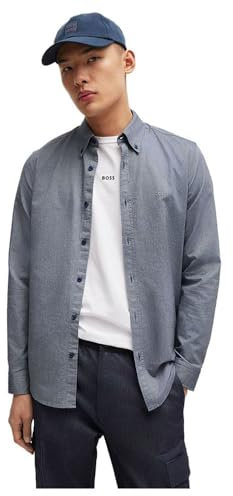 BOSS Mens Rickert M Regular-fit Shirt in Oxford Cotton