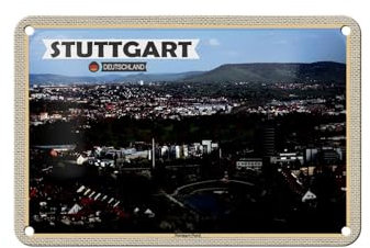 FEMER Blechschild Städte Stuttgart Nord Deutschland 18x12cm Dekoration