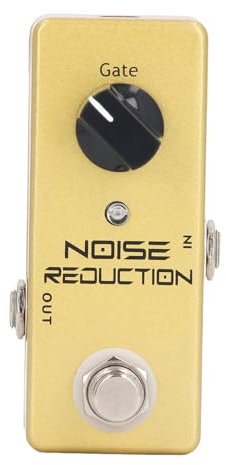 Gitarrenpedal, Noise-Killer-Pedal aus Aluminiumlegierung mit 26 DB Rauschunterdrückungskapazität und LED-Anzeige, Eintüriger Knopf, True Bypass für E-Gitarren-Bassisten