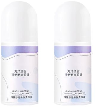 (2 Stck.) Achsel-Deodorant Deodorant Balm Langanhaltender Duft Walking Bead Deodorant Stick Vegan, Rückstandsfrei Frisch & Trocken (1,69 oz) (Meeresduft)