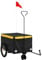 vidaXL Rimorchio da Bici Nero e Giallo 30 kg in Ferro