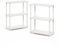 Furinno Turn-N-Tube Lot de 2 étagères compactes Multifonctions à 3 Niveaux Blanc/Blanc