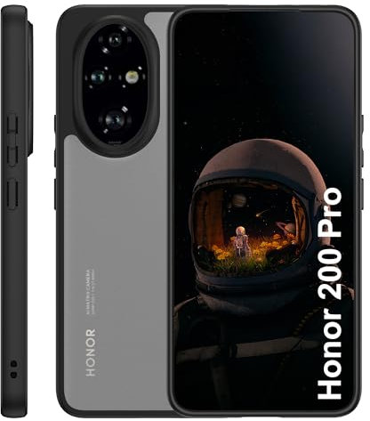 zZjoOoj Cover per Honor 200 Pro, Anti-Giallo,Protezione della Fotocamera,Traslucida Opaco Retro Antiurto Cellulare Cover