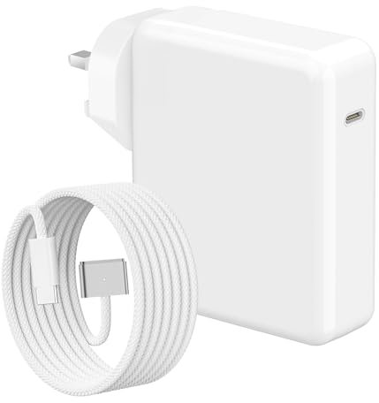 Mac Book Air Charger, 140W Super Fast Mac Charger with 2M USB C to T-Tip Braided Cable, Compatible with 14 16 inch 2023 2022 2021 M3 M2 M1, 2022 2023 2024 MacBook Air 13 15 inch, Original Quality (M3)