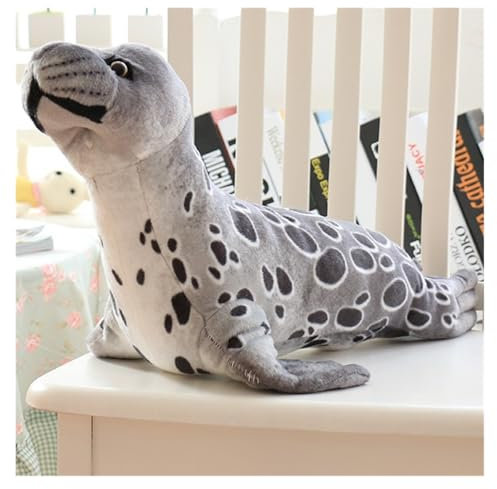 KUKUShining Siegel Kuscheltiere Plüschtier, Niedliche Cartoon Robbe Kissen Gefüllt Plüsch Plüschtier Umarmungskissen Plüschkissen Baby Geschenk für Mädchen und Jungen(Gray,65cm0.5kg)