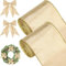 KAHEIGN 2 Rollen Weihnachtsband Gold Weihnachten Samtband, 11m x 10cm Breit Weihnachtssamtband mit Drahtrand, Vintage-Weihnachtsband für Weihnachten, DIY Schleife Dekoband Samt Schleifenband