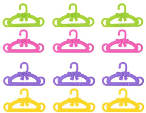 LQIOACU Baby Kleiderbügel, Puppen Zubehör, Puppen Kleiderschrank, Kleiderbügel für Puppenkleidung in 43 cm (Farbe Trompete)