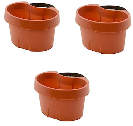 CAXUSD 3st Blumentopf Mit Gebundener Wasser Leitung Töpfe Für Zimmerpflanzen Geländerpflanzgefäß Blumentopf Für Den Haushalt Balkon Blumenbehälter Hängende Blumentöpfe Wand Plastik