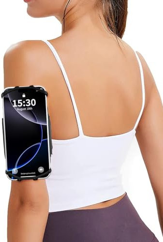 Sportarmband Handy,360° Drehbarer Handytasche Sport Zum Joggen Abnehmbarer Laufen Arm Sportarmband für 4-6.5'' iPhone 16 15 14 pro Galaxy S24 S23 Samsung Huawei Etc