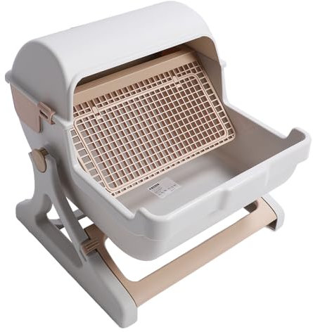 Semi Automatic Cat Litter Box, Quick Cleaning Litter Box, Tipping Bucket Style Litter Pan, Pet Toilet Litterbox, Cat Litter Tray for Indoor, Outdoor