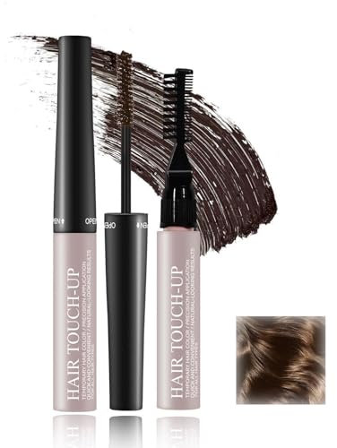 Grauhaarabdeckung Frauen, Hair Concealer Men, 3-Color Temporäre Haarfärbestiftbürste - Haarfärbekamm-Shading-Stick, Werkzeug Zur Grauhaarabdeckung, Hochpigmentierter Haarwurzel-Concealer (Dunkelbraun)