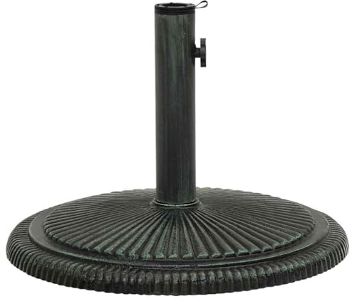 Tomostar Pied de Parasol, Support Socle de Parasol Base de Lestage Vert 45x45x30 cm Fonte