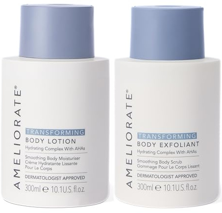 AMELIORATE KP Combat Duo | Includes Transforming Body Lotion & Exfoliant | Improves Dry & Bumpy Skin, Inlcuding Keratosis Pilaris | Dermatologically Approved & Made in the UK