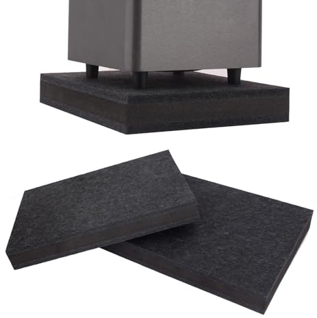for 5''- 8'' Studio Monitor Speaker Noise Isolation Pads 3-Layer Acoustic Stand Riser Foam Subwoofer Isolation Pad Audio Vibration Platform Stabilizer