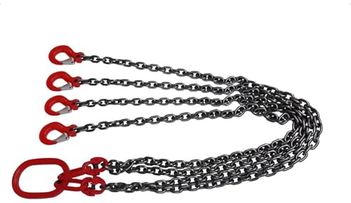 5T1.5M Four Leg Lifting Chain 1.5Mtr X 4 Leg 8Mm Lifting Chain Sling 5 Tonne With Steel Grab Hook