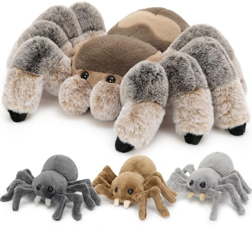 MorisMos groß Spinnen Kuscheltier XXL mit Baby im Bauch, 40cm weich riesen Spinnen Stofftier Plüschtier Spielzeug, Geburtstag Weihnachten Geschenk für Kinder Baby