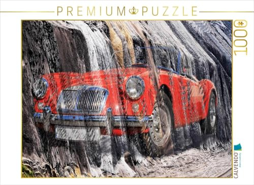 Puzzle · MG Roadster vor dramatischem Hintergrund | 1000 Teile · Lege-Größe 64 × 48 cm · CALVENDO Puzzle