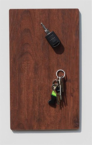 FLUX Objects Magnet-Schlüsselbrett, Schlüsselboard mit Vinyloberfläche in Optik Eiche Tobacco, Größe 40cm x 22,5cm