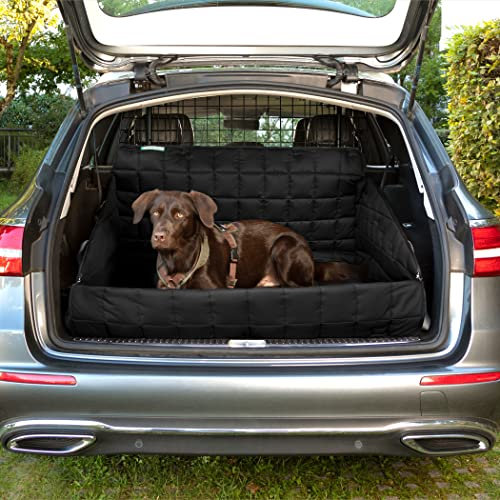 Doctor Bark universeller Kofferraumschutz für Hunde mit Ladekantenschutz, waschbar & geruchsfrei, komfortabler All-Side Schutz für SUV, Kombi und Van (Gr. S - 60x90 cm/Schwarz)