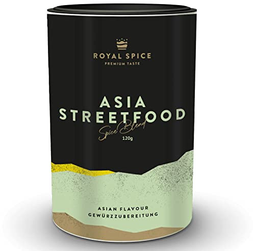 Royal Spice Asia Gewürz Asia Streetfood 120g - Asia Gewürzmischung als fruchtig leckerer Meeresfrüchte, Schwein, Rind & Chicken Rub - Inspiriert von den Straßen-Imbissen Hongkongs!