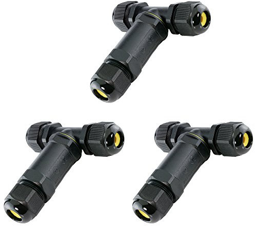 SSC-LUXon® wCable Set mit 3 x Verbindungsmuffen T-Stück IP68 Wasserdicht 5-polig - Verbindungsboxen T-Form - Kabel Ø 4-14 mm