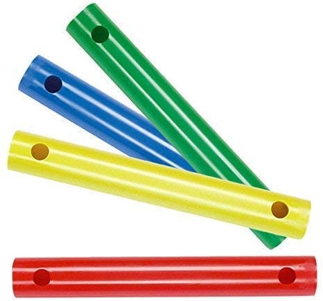 Rohr 35 cm Zubehör /Ersatzteil zum Erweitern und Umbauen von bestehenden Klettergestellen, Spielplatz für den Garten zum innovatives Spiel- und Bewegungssystem (je 1x blau, gelb, rot, grün, 4er Set)
